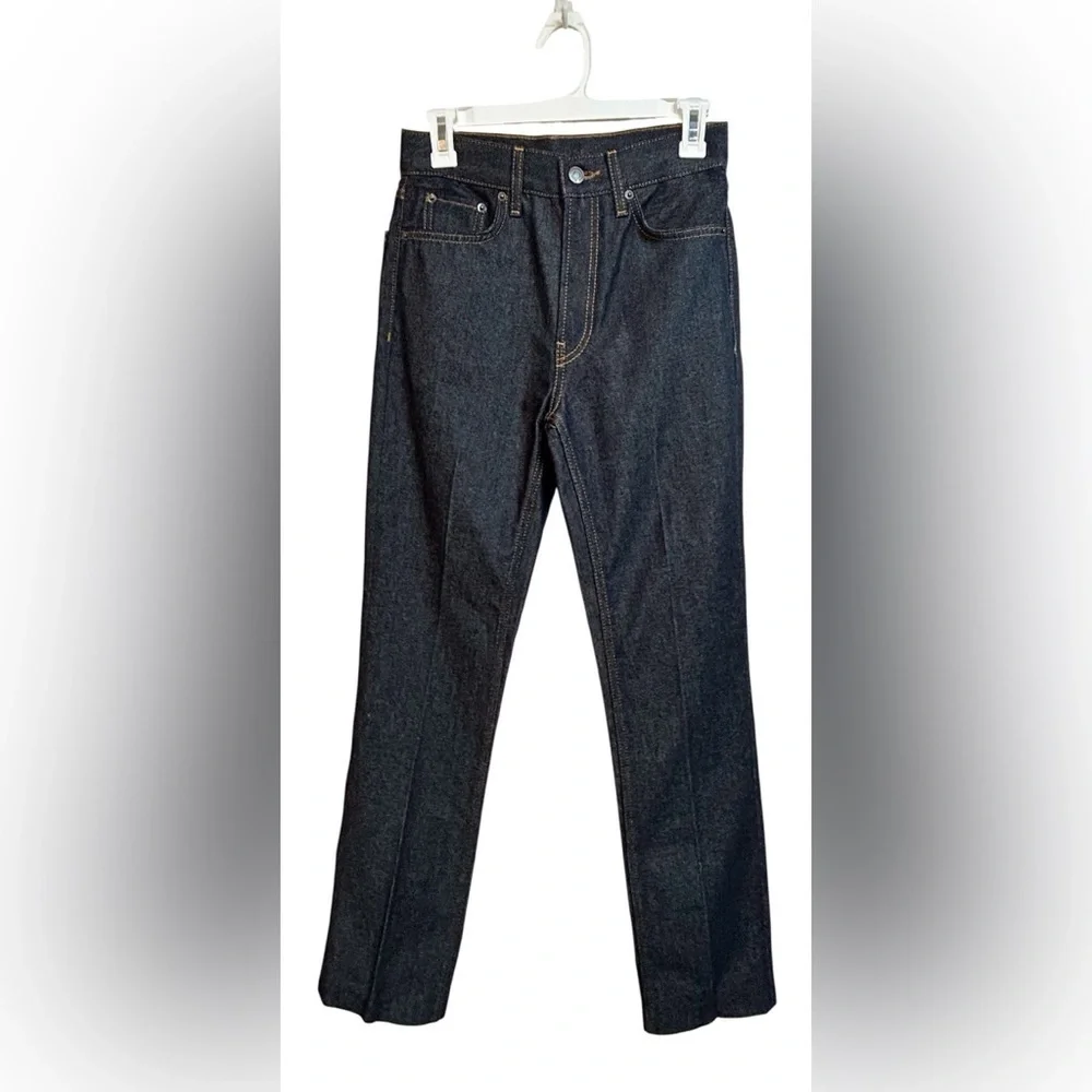 Zara High Waist Dark Wash Straight Jeans Size 2